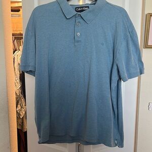 Calvin Klein Blue Polo Shirt Classic Style